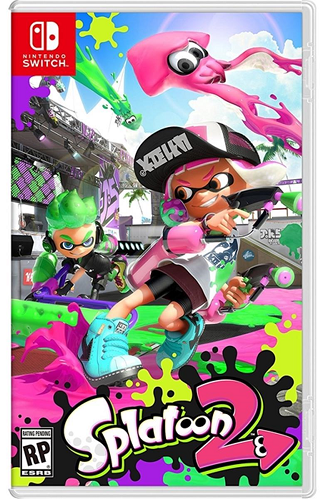 Capa da mídia física do jogo Splatoon 2 Ultimate para o console Nintendo Switch